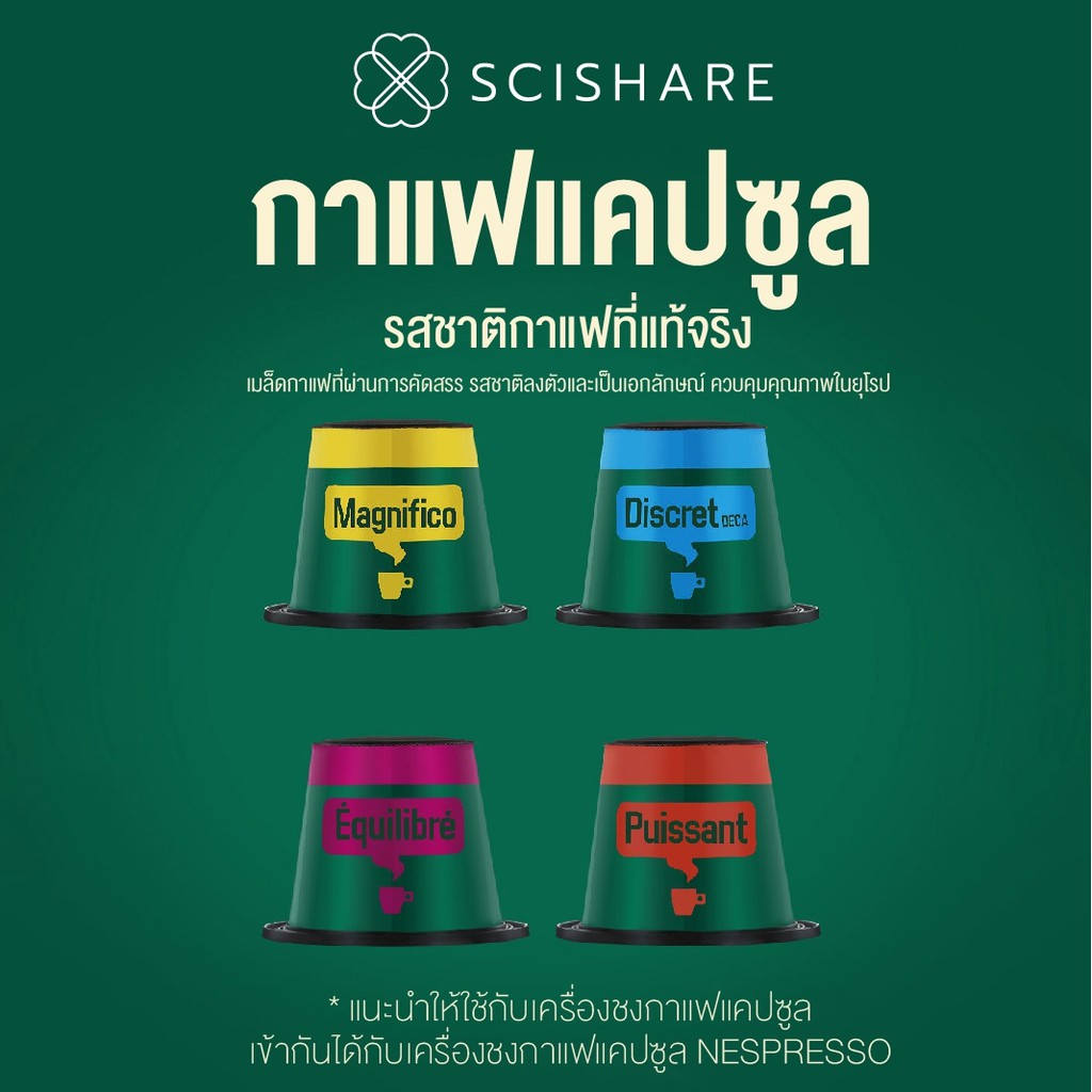 ภาพหน้าปกสินค้าแคปซูลกาแฟ Scishare Capsule Coffee 7 รสชาติ แคปซูลกาแฟสำหรับเครื่องเนสเพรสโซ เครื่องชงกาแฟแคปซูล แคปซูลกาแฟขนาดเล็ก แคปซูลกาแฟสำหรับเครื่องชงกาแฟ จากร้าน sevenelenve บน Shopee