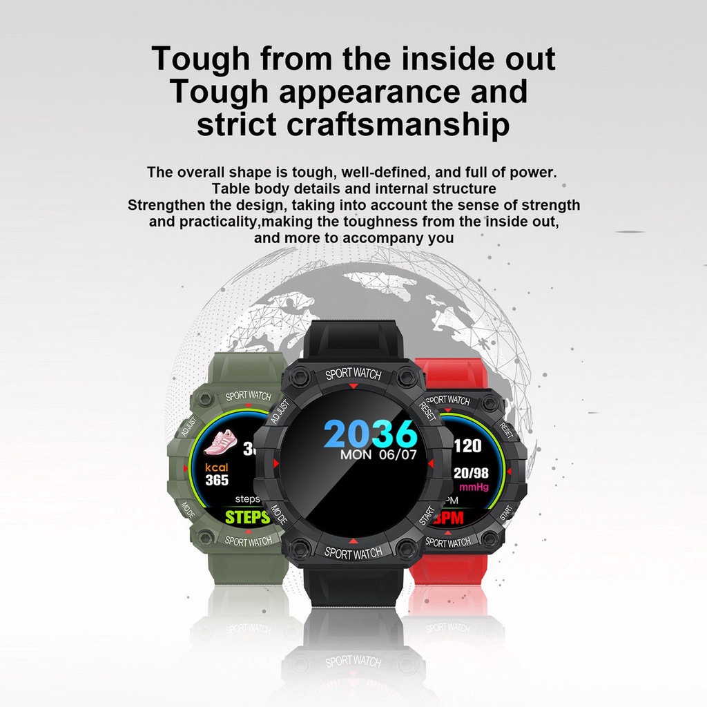ภาพสินค้าพร้อมส่งจากไทย นาฬิกา สมาร์ทวอทช์ Fd68 หน้าปัดกลม นาฬิกาข้อมือ Smart Watch เชื่อมต่อบลูทูธ วัดอัตราการเต้นหัวใจ มีประกัน จากร้าน helloshopword บน Shopee ภาพที่ 2
