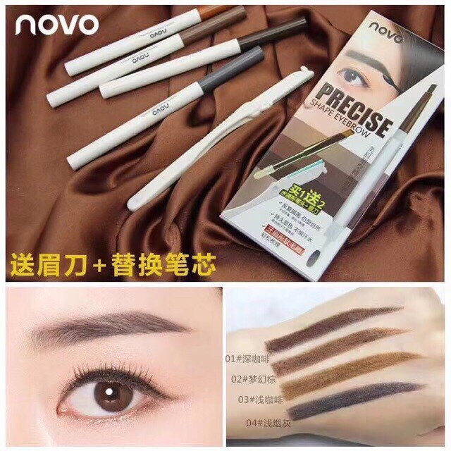 โนโว-novo-precise-shape-eyebrow-5253-ดินสอเขียนคิ้ว-กันน้ำ