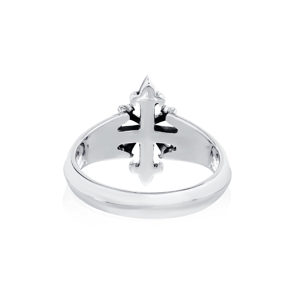 The Rituals Star ring แหวนเงินแท้ 925 แกะมือขัดเงาลงดำ ลาย Rituals Star ...