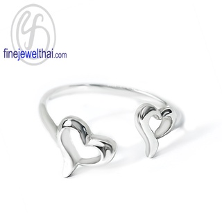 Finejewelthai-แหวนหัวใจ-แหวนเกลี้ยง-แหวนเงินแท้-Heart-Silver-Ring-R143900