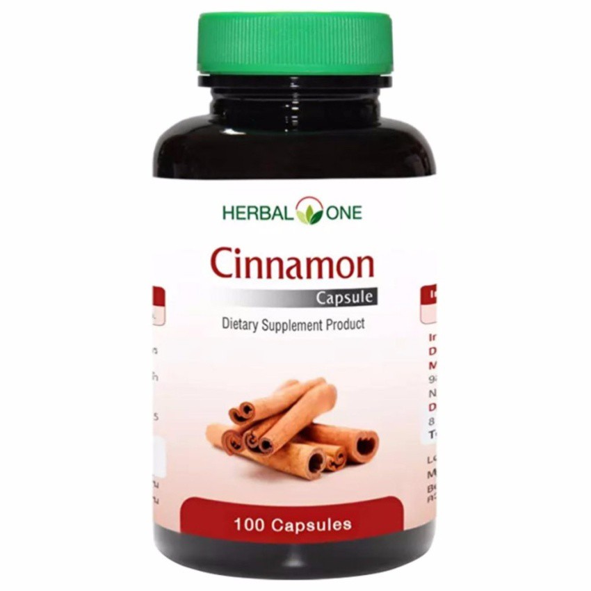 herbal-one-cinnamon-100-แคปซูล-อบเชย-ขับลม-บำรุงธาตุ