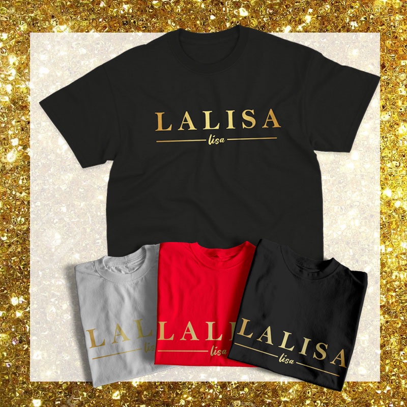 ภาพหน้าปกสินค้าเสื้อlisa เสื้อยืดแฟนคลับ LALISA SOLO สกรีนทอง จากร้าน cmshop85 บน Shopee