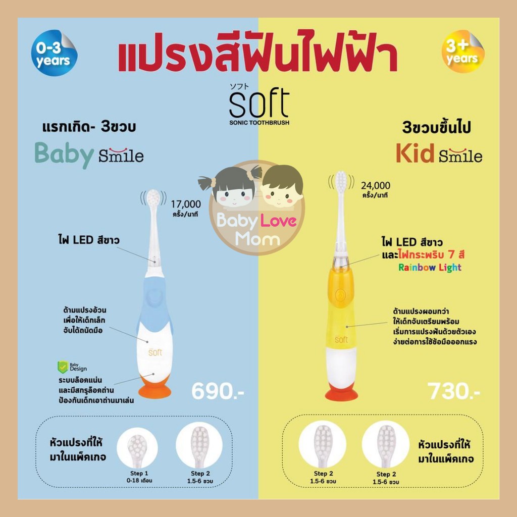 soft-แปรงสีฟันไฟฟ้า-รุ่น-baby-smile-kid-smile