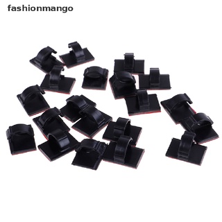 [fashionmango] คลิปหนีบสายเคเบิ้ล มีกาวในตัว สําหรับกล้องติดรถยนต์ 20 ชิ้น