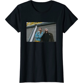 เสื้อยืดโอเวอร์ไซส์เสื้อยืดแขนสั้นลําลอง คอกลม ผ้าฝ้าย พิมพ์ลาย Jay and Silent Bob Photo สําหรับผู้ชายS-3XL