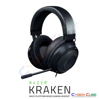 Razer Kraken Multi-Platform Wired Gaming Headset - Oval &amp; Cooling Gel - Black / หูฟังเกมส์มิ่ง ( ของแท้ศูนย์ SYNNEX )