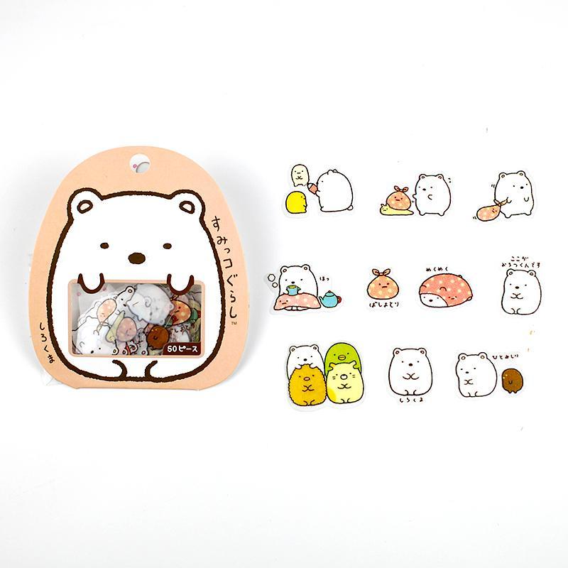 สติกเกอร์-pvc-ใส-ลายการ์ตูน-sumikkogurashi-น่ารัก-สไตล์ญี่ปุ่น-สําหรับตกแต่งสมุดทํามือ-diy