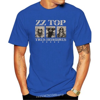 เสื้อยืดผ้าฝ้ายพิมพ์ลาย Zz เสื้อยืดลําลอง ผ้าฝ้าย แขนสั้น คอกลม พิมพ์ลาย ZZ Top Tres Hombres สําหรับผู้ชาย 11 สี