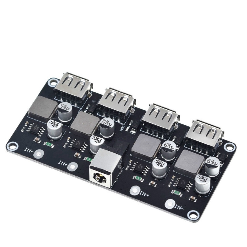 โมดูลแปลงชาร์จ USB QC3.0 QC2.0 DC-DC 6-32V 9V 12V 24V เป็นบอร์ดวงจร ...