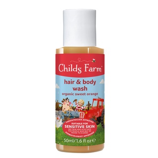 ชายด์ ฟาร์ม สบู่อาบน้ำและสระผม สวีทออเร้นจ์ 50 มล. (Childs Farm Hair &amp; Body Wash, sweet orange 50ml)