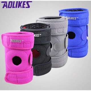 AOLIKES KNEE SUPPORT ผ้ารัดหัวเข่า ผ้ารัดเข่า ผ้าพันเข่า ผ้ารัดหัวเข่า 3 เส้น เสริมสปริง ผ้าพันหัวเข่า T0482