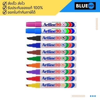 ปากกามาร์คเกอร์ ARTLINE Marker EK-90 หัวตัด หมึกกันน้ำ