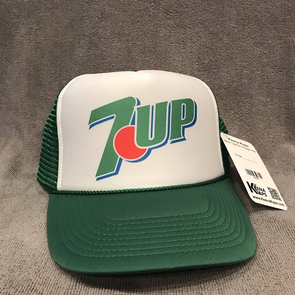 หมวกตาข่ายวินเทจ-snapback-cap-7up-โซดาป๊อป-trucker