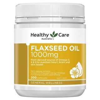 Healthy Care Flaxseed Oil 1000mg 200 Capsules