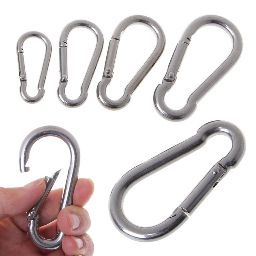 bst-304-stainless-steel-spring-carabiner-hook-keychain-quick-link-lock-buckle