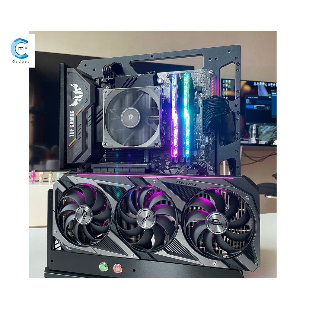 (พร้อมส่ง!!!) Vertical Aluminium Open Air Case ATX เคสคอมพิวเตอร์