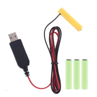Bonjour LR03 AAA Battery Eliminator USB Power Supply Cable Replace 1 to 4pcs AAA Battery For Electric Toy Flashlight Clock LED