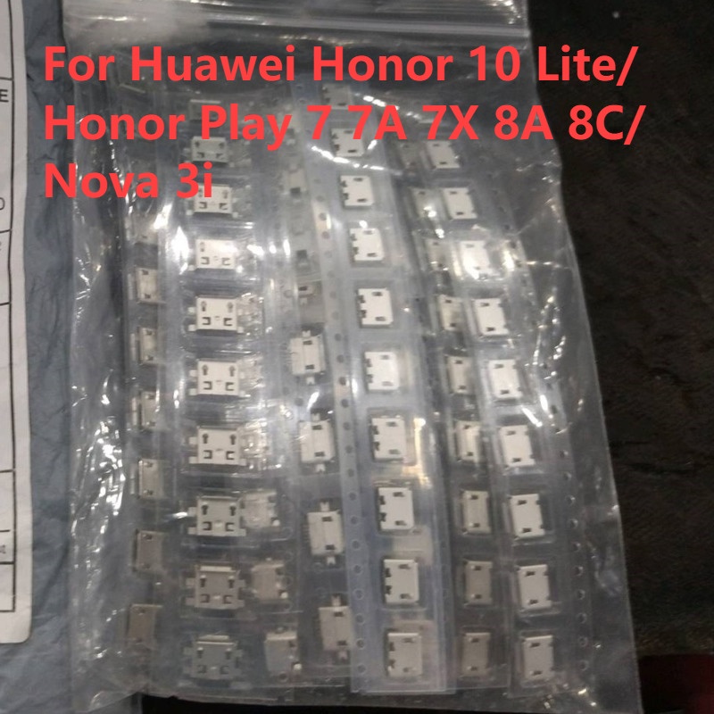ซ็อกเก็ตชาร์จ-usb-5-50-ชิ้น-สําหรับ-huawei-honor-10-lite-honor-play-7-7a-7x-8a-8c-nova-3i
