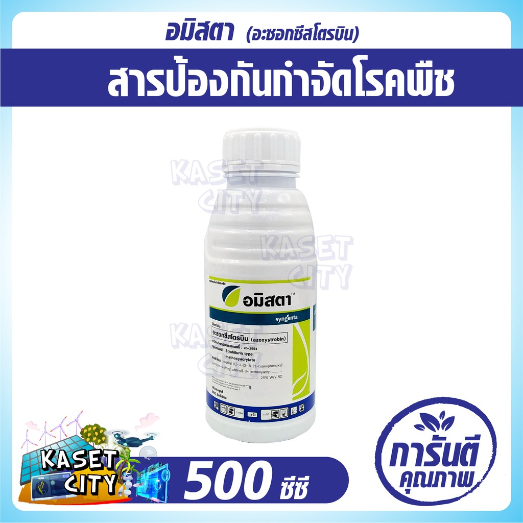 อมิสตา-500-cc-อะซอกซีสโตรบิน-โรคใบจุดดำในลำไย-โรคใบเทียมร่วงหน่อไม้ฝรั่ง-โรคแอนแทรคโนส-ยับยั้งเชื้อราได้ทุกระยะ