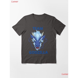 Luner เสื้อยืดลำลอง Godzilla vs Kong - Official Team Godzilla Neon Classic T-Shirt Essential T-Shirt Short sleeve T-shir