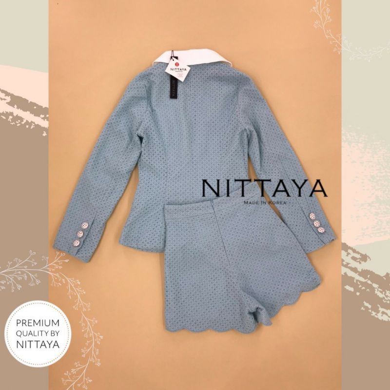 ป้าย-nittaya-set-เสื้อสูทแขนยาว-กางเกงขาสั้น