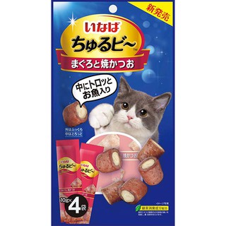 เชา ชูหรุบี ขนมแมวชิ้นสอดไส้ครีมแมวเลีย รสบีมากุโระ 40 ก