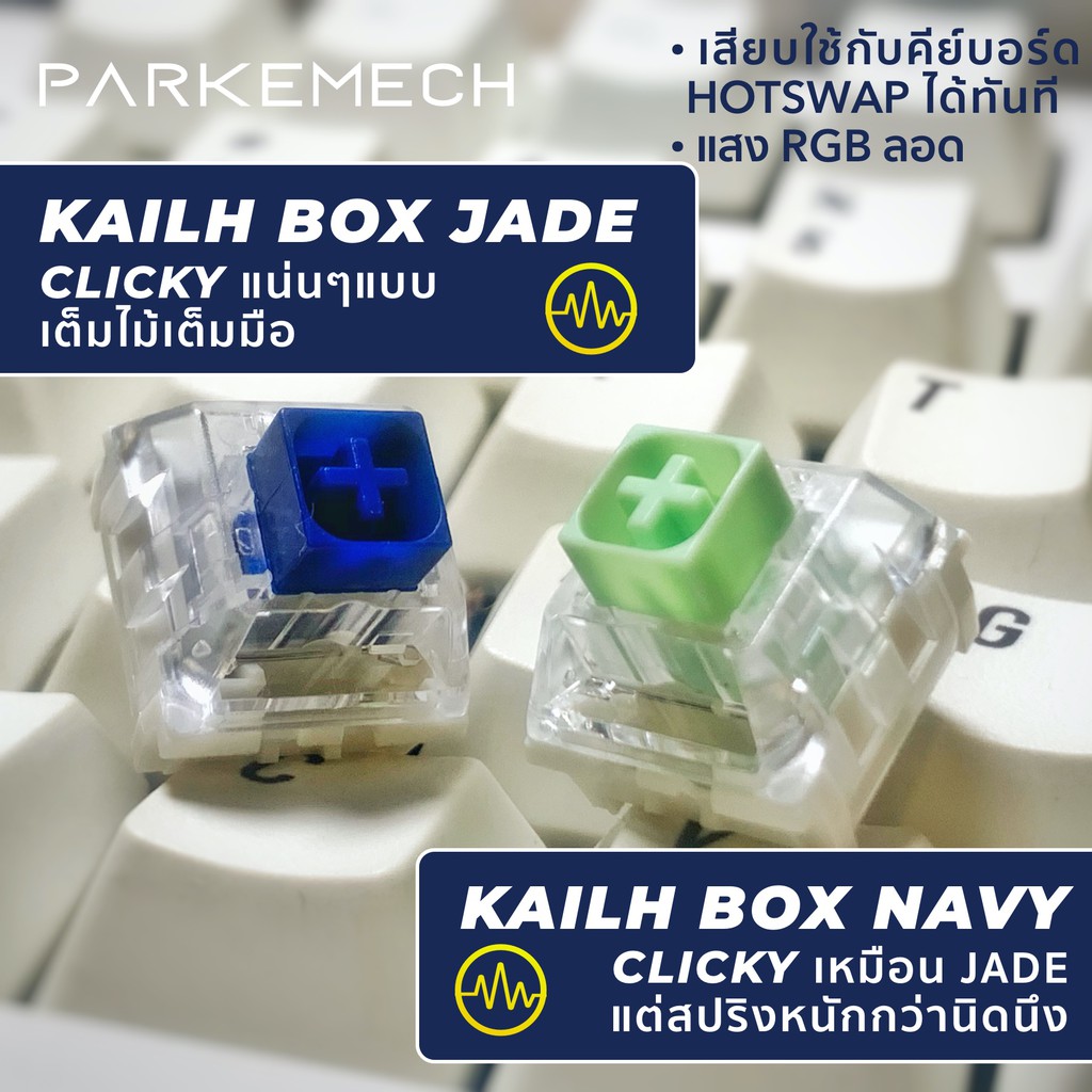 NovelKeys x Kailh BOX Thick Clicks [NAVY/JADE] Shopee Thailand