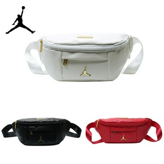 ภาพขนาดย่อสินค้าNew aj waist bag Jordan sports shoulder messenger bag Air Jordan men and women fitness running mobile phone chest bag