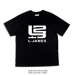 เสื้อผ้าผชWf เสื้อยืดคอกลม แขนสั้น พิมพ์ลาย L-JAMES แฟชั่นฤดูร้อน สําหรับผู้ชาย และผู้หญิงS-5XL