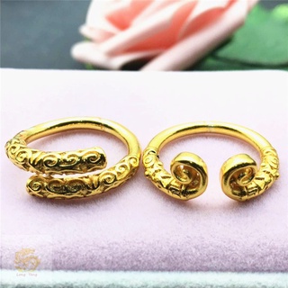สินค้า แหวน แบบเปิด รูปลิง King Tight Hoop Mantra สีทอง สําหรับคู่รัก