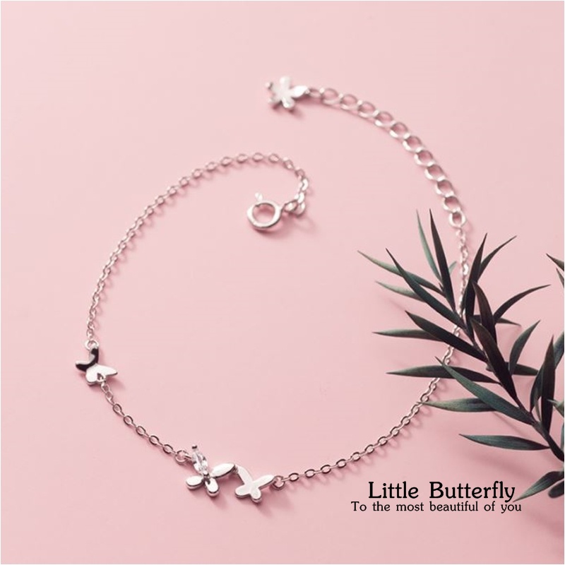 s925-little-butterfly-bracelet-สร้อยข้อมือเงินแท้-ลายผีเสื้อน้อย-สวยสดใส-ใส่สบาย-เป็นมิตรกับผิว