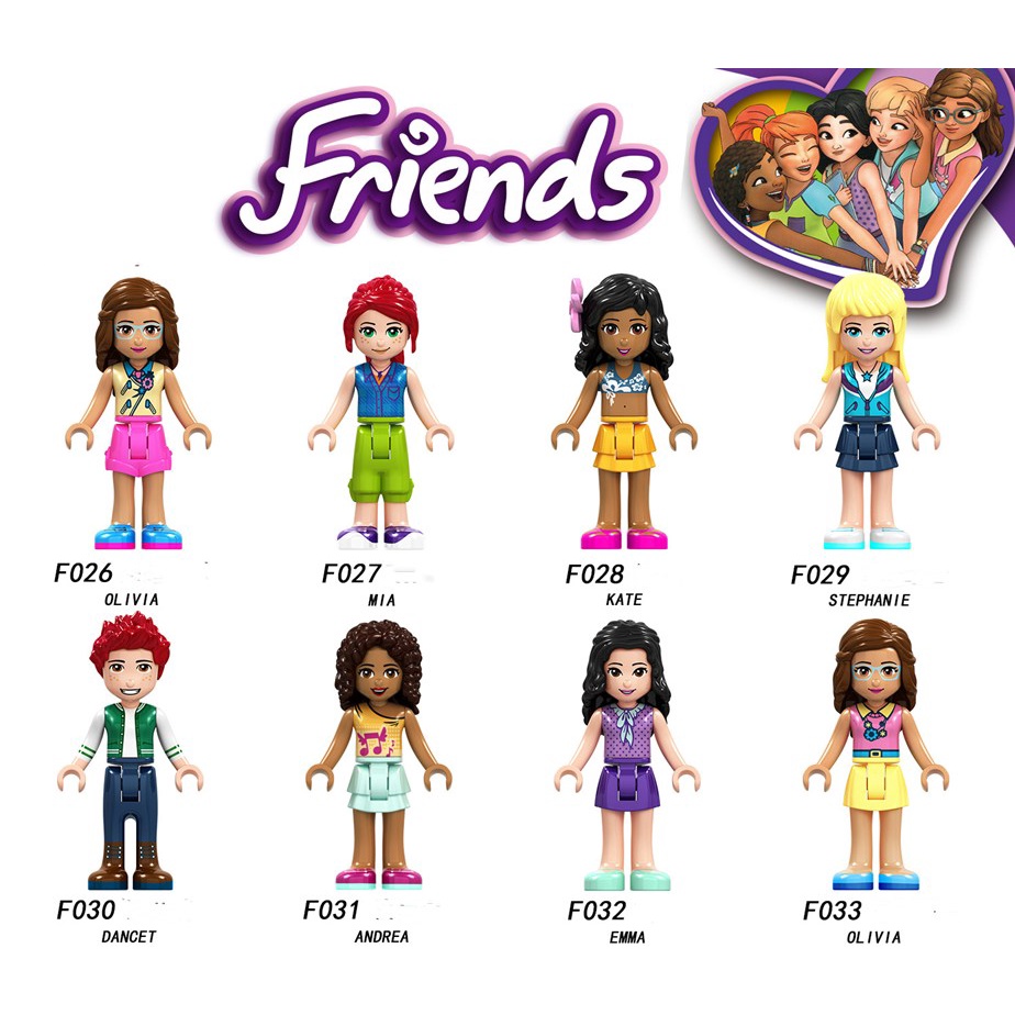 Lego Friends Olivia Mia Stephanie Andrea Emma James Shopee Thailand