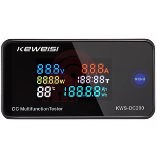 วัตต์มิเตอร์ แอมป์มิเตอร์ โวลต์มิเตอร์ ไฟกระแสตรง 10A/50A DC 0-200V Voltmeter Ammeter Power Energy Meter DC 0-200V