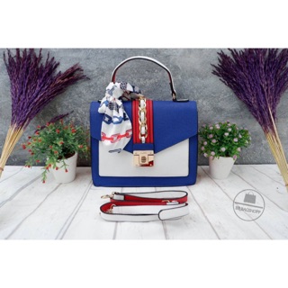Aldo Scilva faux-leather handbag (outlet) สีน้ำเงิน
