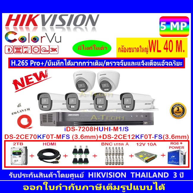 กล้องวงจรปิด-hikvision-colorvu-3k-รุ่น-ds-2ce70kf0t-mfs-3-6mm-2-ds-2ce12kf0t-fs-3-6mm-4-ids-7208huhi-m1-s-2h2sjb-ac