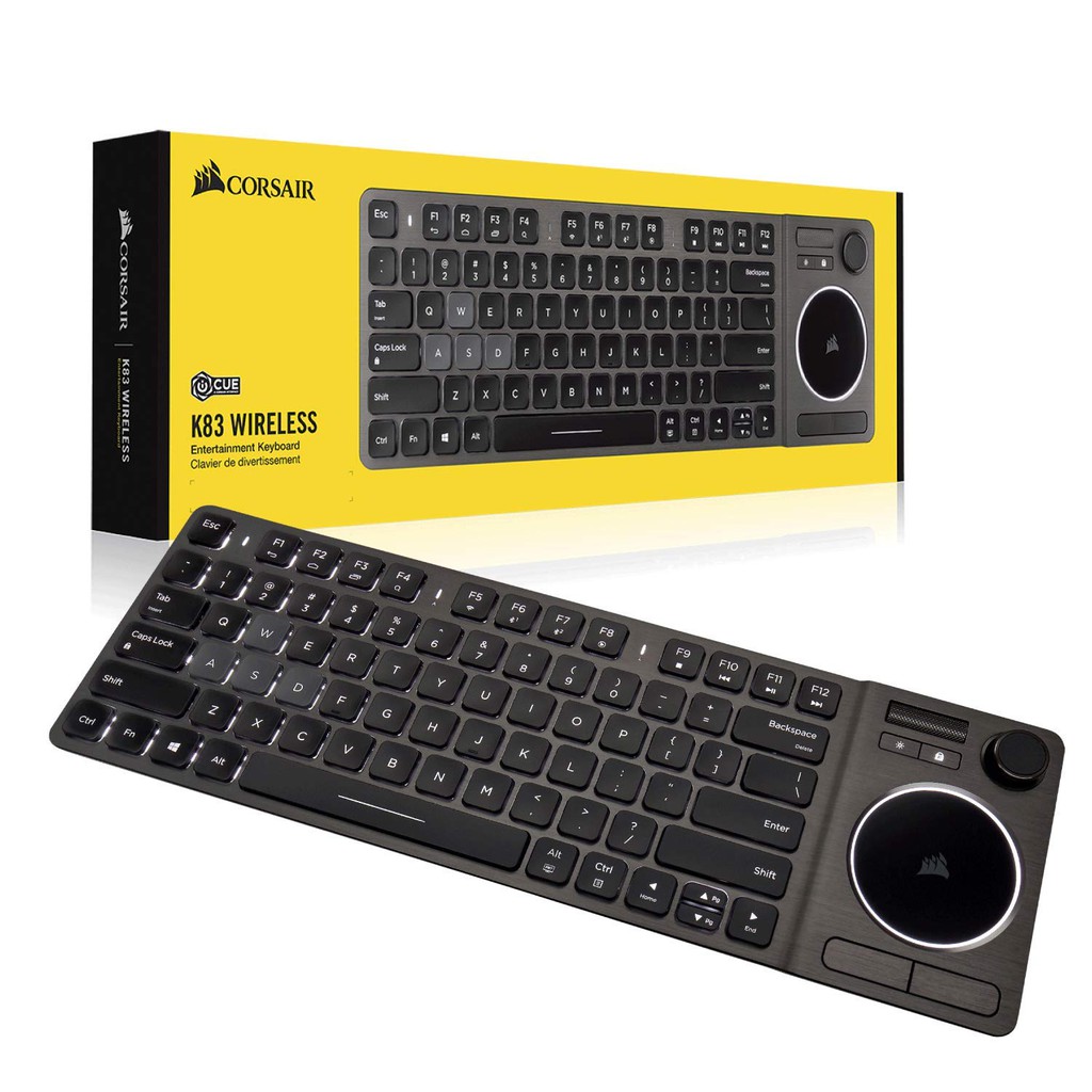 KEYBOARD (คีย์บอร์ดไร้สาย) CORSAIR K83 WIRELESS ENTERTAINMENT KEYBOARD