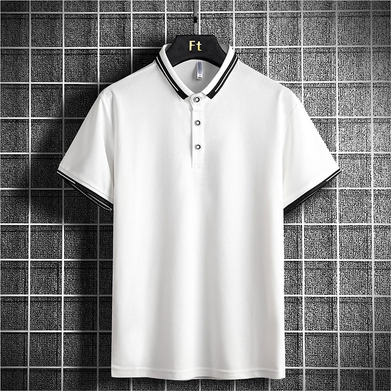 เสื้อโปโลลําลอง-คอปก-ทรงหลวม-สีพื้น-เข้ากับทุกการแต่งกาย-แฟชั่นฤดูร้อน-สําหรับผู้ชาย