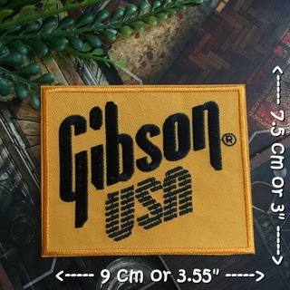 สินค้า โลโก้ Gibson Taylor กีตาร์ ตัวรีดติดเสื้อ Hipster Embroidered Iron on Patch Gibson2