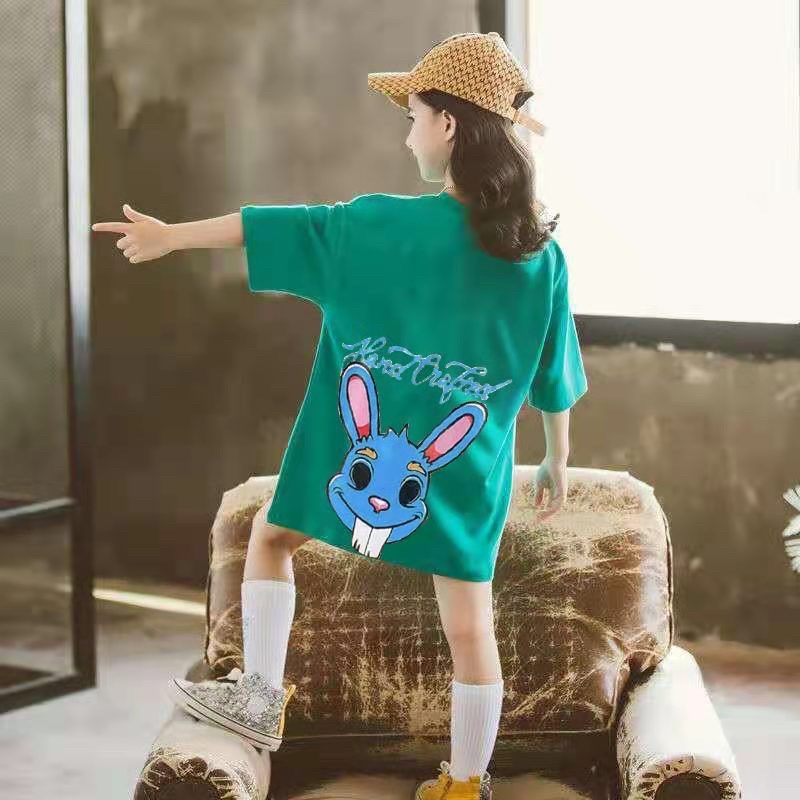 bykidsเสื้อผ้่เด็กโตสไตส์เกาหลี2021เสื้อผ้าคอตตอน100-ลายน่ารักใส่สบาย
