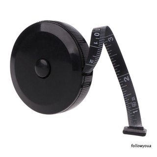 folღ 1.5m/60inch Black Tape Measures Dual Sided Retractable Tools Automatic ABS Flexible Mini Sewing Measuring Tape