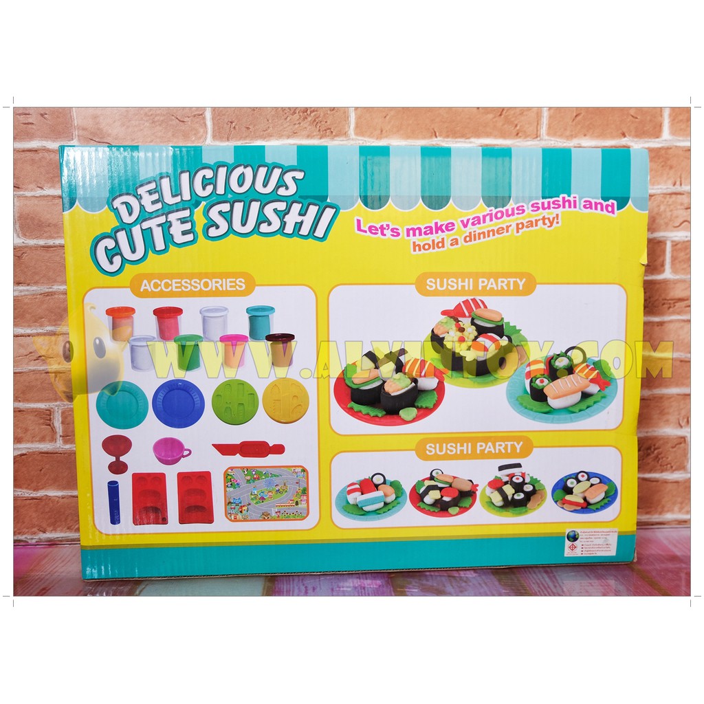 cute-sushi-แป้งโดว์-ชุดทำซูชิ