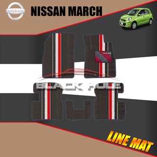 Nissan March ปี 2013-ปีปัจจุบัน Blackhole Trap Line Mat Edge (Set ชุดภายในห้องโดยสาร)