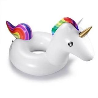 Float Me Summer ห่วงยางยูนิคอร์น ห่วงยางยูนิคอร์นสุดน่ารัก Inflatable White Unicorn Ring Float