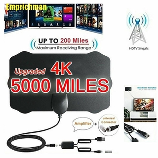 (Emprichman) เสาอากาศขยายเสียงทีวีดิจิทัล 5000 Mile Range Hdtv 4K