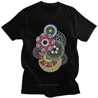 T-shirt  เสื้อยืดแขนสั้น ผ้าฝ้าย พิมพ์ลาย Mandala สไตล์วินเทจ ฮาราจูกุ สําหรับผู้ชายS-5XL