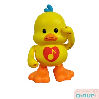 Anuri เป็ดเต้น 3D เป็ดเต้นได้ Dancing Duck ใส่ถ่าน AA 3 ก้อน มีเสียง มีไฟ LED  เป็ดเต้นขาแดนซ์ ของเล่นเด็ก