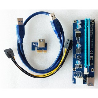 ภาพหน้าปกสินค้าriser VER 009s PCIE x1 to x16 USB 3.0 (สินค้าใหม่) ส่งทุกวัน ที่เกี่ยวข้อง