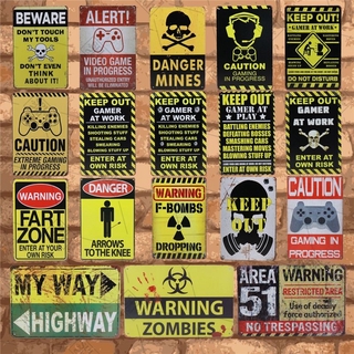 Keep Out Caution Area 51 Danger Mines สติ๊กเกอร์โปสเตอร์สําหรับติดตกแต่งผนังบ้าน Sz220