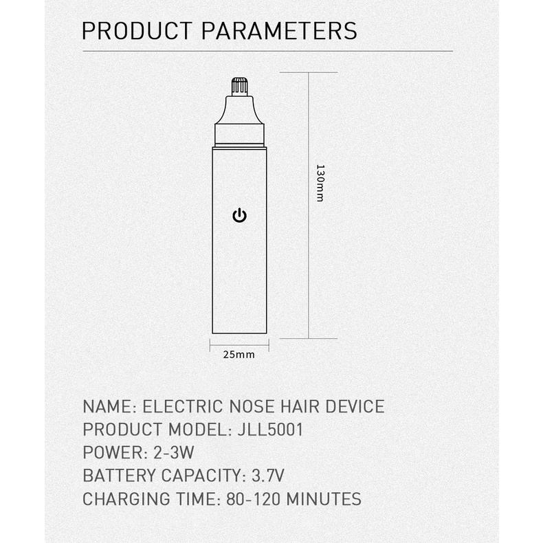 jiashi-ที่เล็มขนจมูก-ไฟฟ้า-ผู้ชาย-ตัดขนจมูก-ช่องจมูกที่ชัดเจน-โหมดการชาร์จ